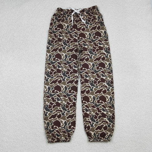 10.16 P0906 Adult Women Duck Grey Camo Pocket Bottom Joggers Pants