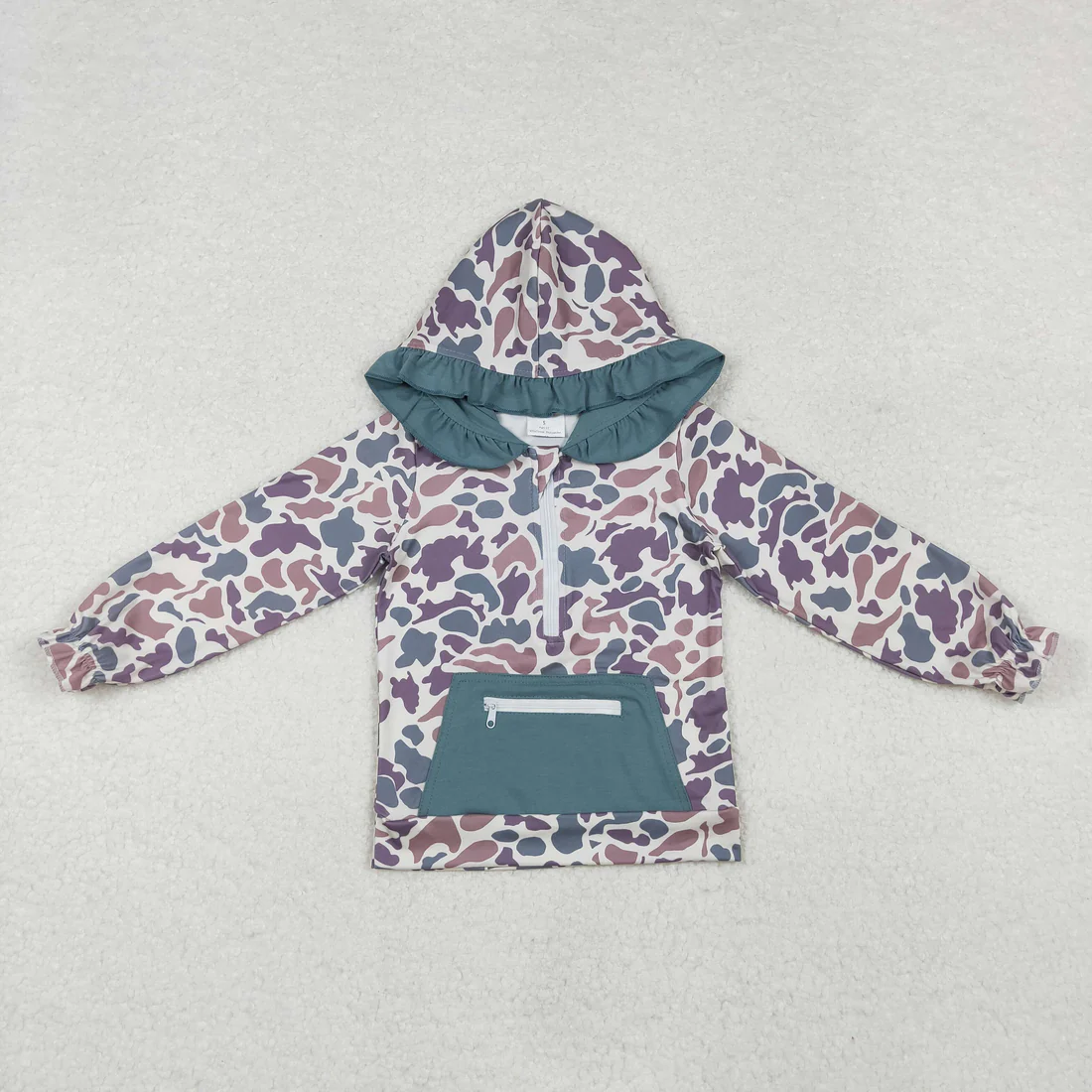 Sibling baby boys girls clothes camouflage hooded long sleeve tops