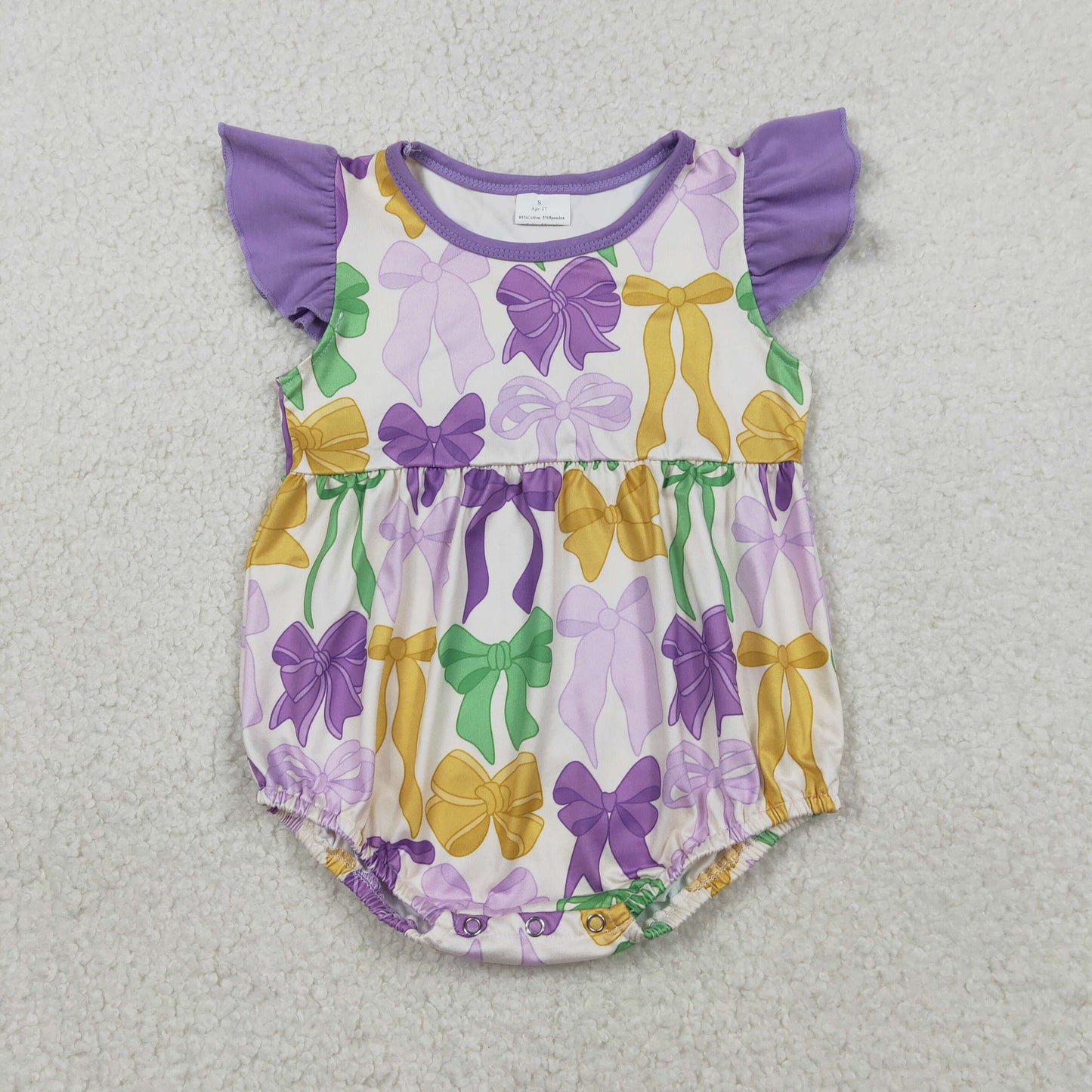 RTS NO MOQ(In Stock) SR3546 Carnival Bow Pattern Vest Jumpsuit