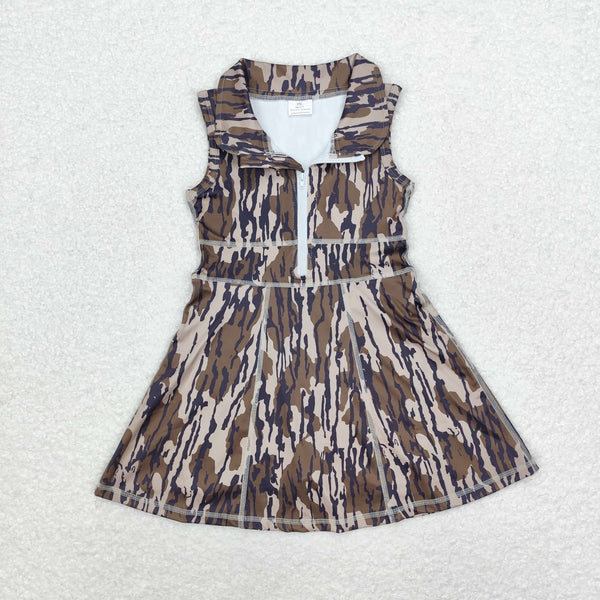 L-3.3 GSD1383 Baby Girls Bottomland Camo Athletic Active Wear Knee Length Dresses