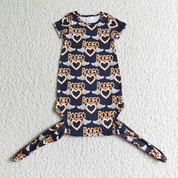 NB0006 Newborn Baby Western Rodeo Sleeper Gown