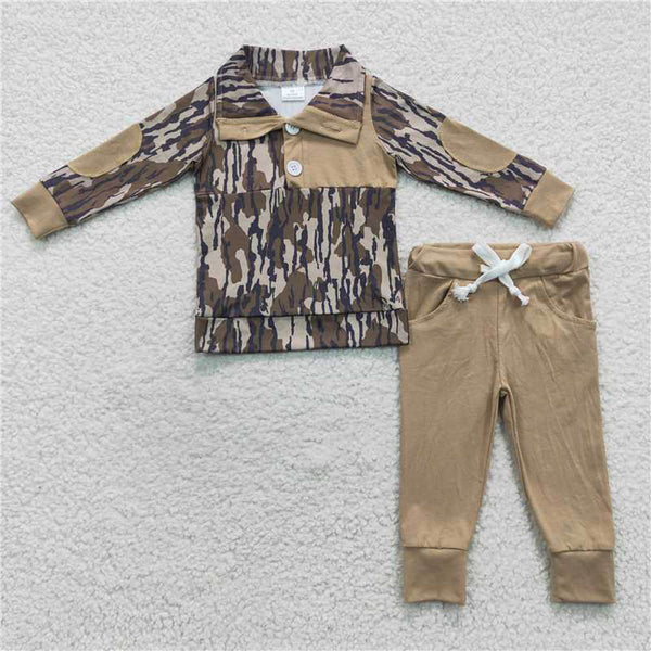 L-3.2 BLP0239 camouflage light brown long sleeve pants suit