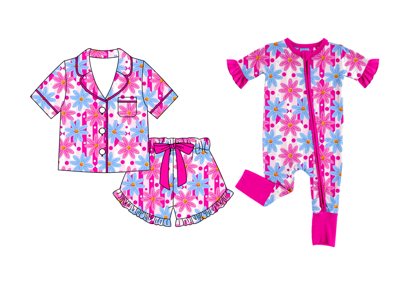 26.1.21 Custom (Moq 3 or 5) Sibling Baby Boy Clothes floral Short Sleeve Shorts Sets and Romper