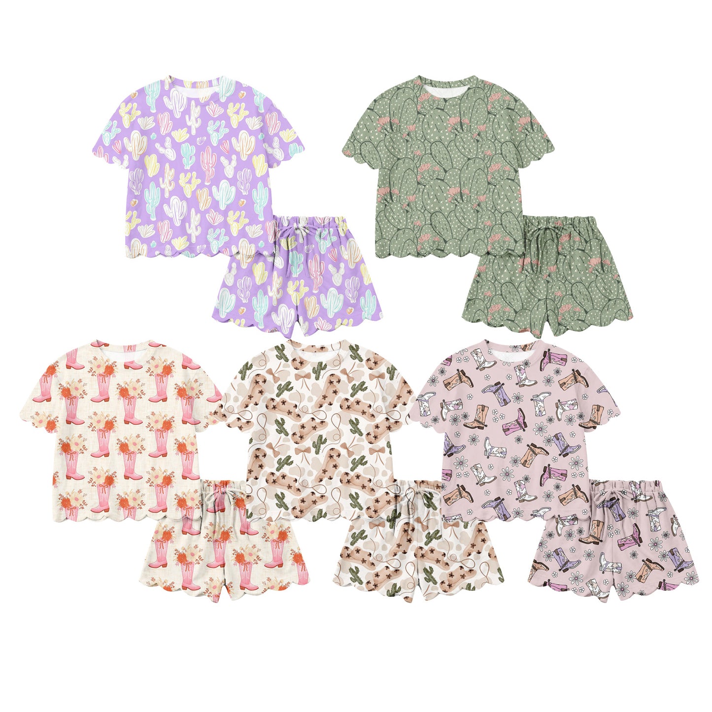 26.1.15 Custom MOQ:3 or 5 pcs each design milk silk Sibling baby boy girl clothes easter short sleeve shorts sets 5