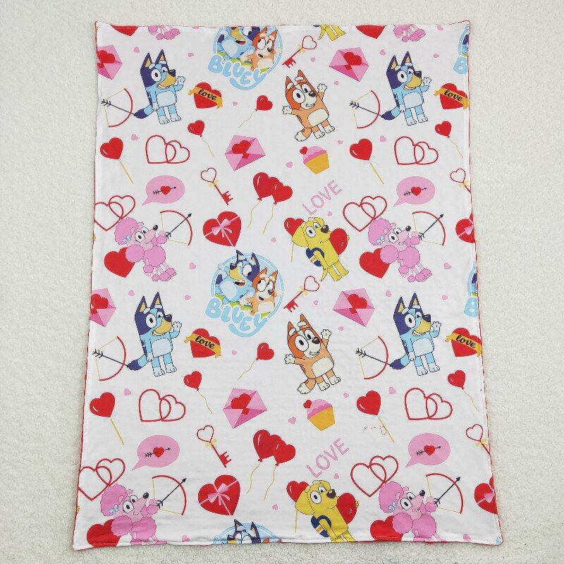 BL0116 Love Balloon Love Letter Red Baby Blanket