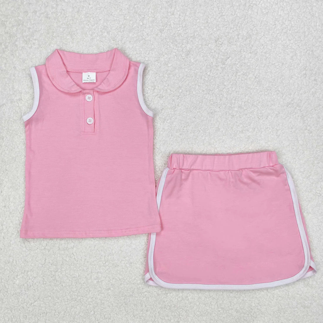 3.14 GSD1975 Baby Girls Pink Pullover Top Sports Shorts Clothes Set