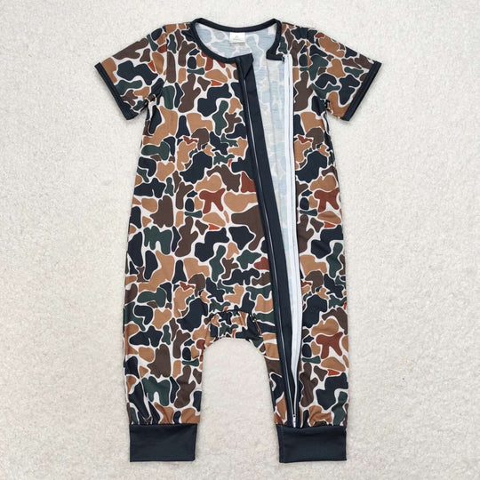 3.12 SR1899 RTS baby boy clothes camouflage toddler boy summer romper Bamboo
