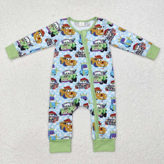 3.13 LR1622 RTS baby boy clothes cartoon car toddler boy winter romper-bamboo