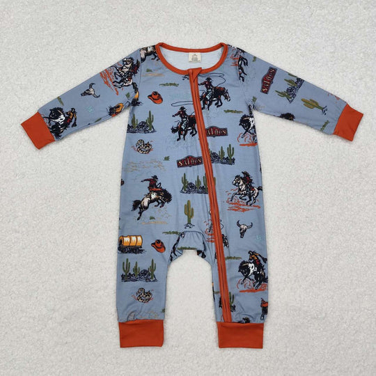 3.13 LR1858 RTS baby boy clothes cowboy boy winter romper-bamboo