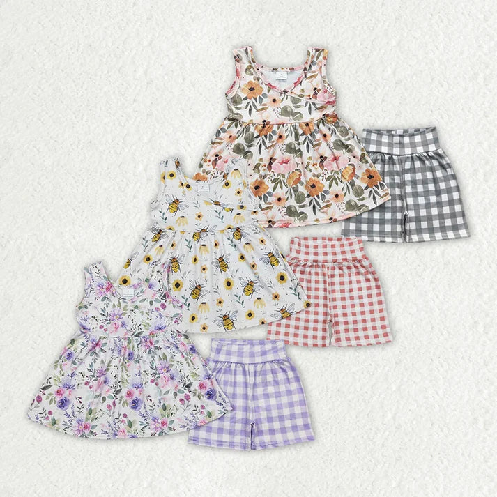 3.14 Sibling Baby Girls Summer Tunic Top Shorts Clothes Sets