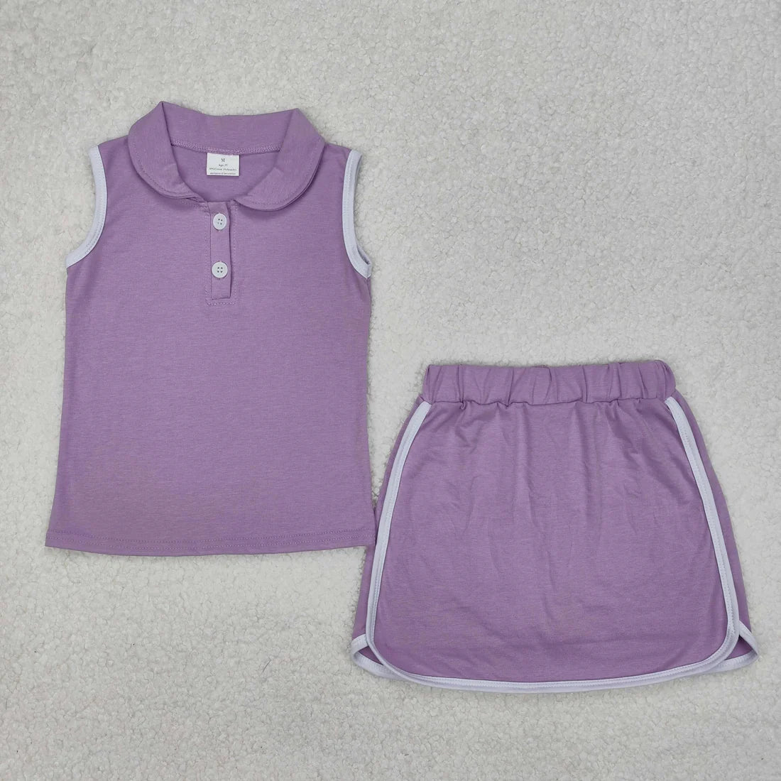 3.17 GSD1976 Baby Girls Lavender Pullover Top Sports Shorts Clothes Set