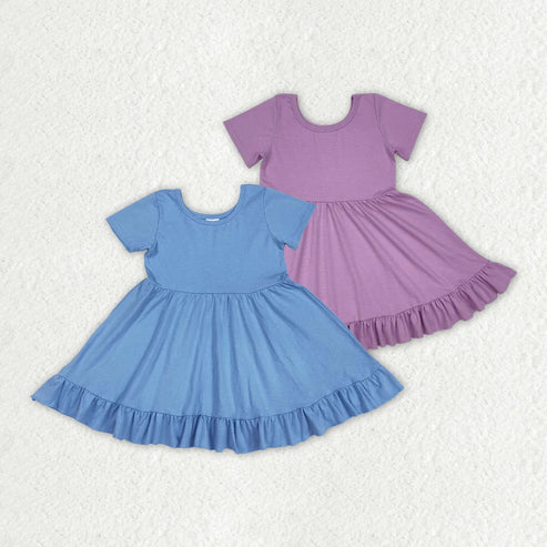 3.15 Sibling Baby Girls Cotton Twirl Ruffle Knee Length Dresses