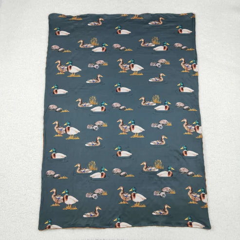 3.10 BL0186 Baby Toddler Children Mallard Ducks Brown Blanket
