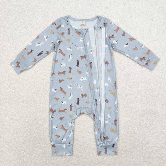 3.13 LR1351 RTS baby boy clothes dog boy winter romper -BAMBOO