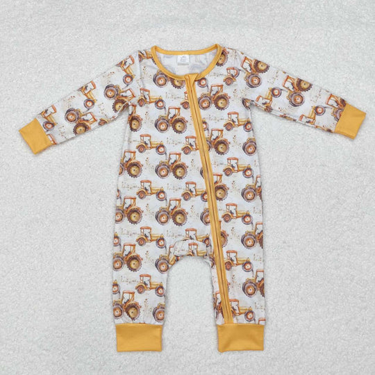 3.13 LR1789 RTS baby boy clothes truck boy winter romper-bamboo