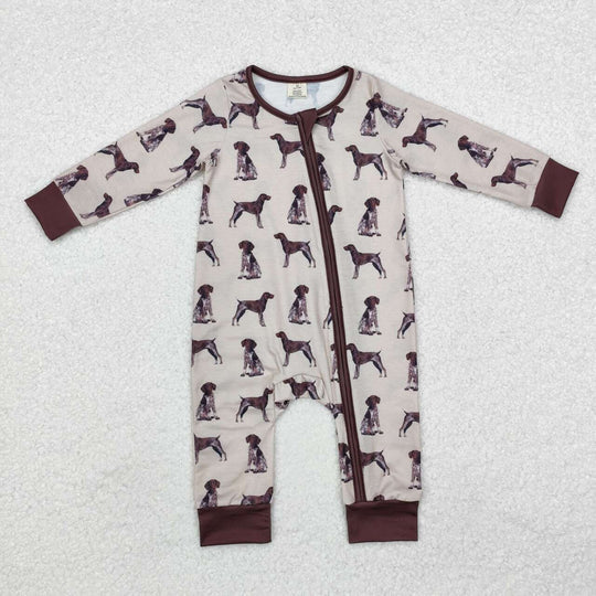 3.13 LR1759 RTS baby boy clothes hunting dog boy winter romper-bamboo