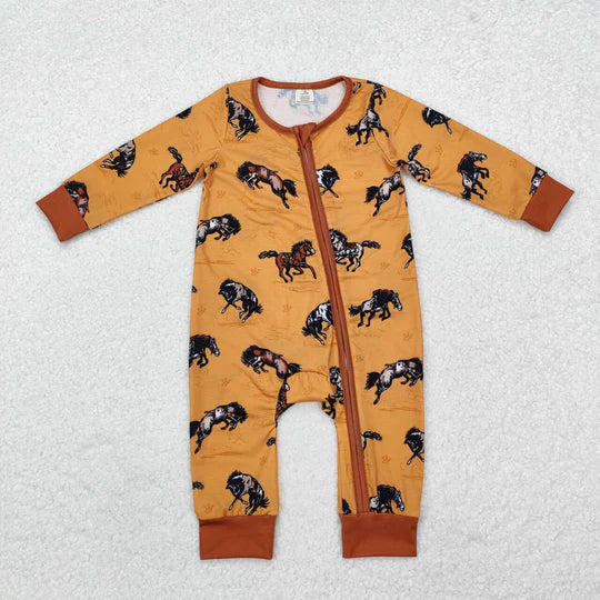 3.13 LR1857 RTS baby boy clothes cowboy boy winter romper western clothes-bamboo