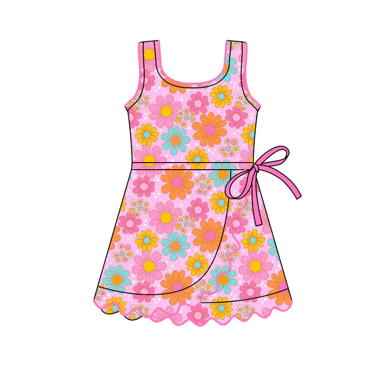 11.15 MOQ:5pcs GSD3094 pre-order toddler clothes flower girl yoga summer dress