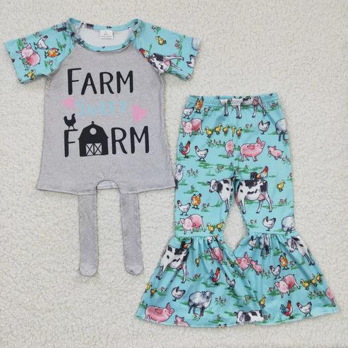 5.23 C3-15 farm cow short sleeve top farm pattern