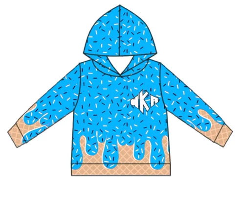 7.2 Custom Moq 3 Baby Boys Blue Team Drips Hooded Tops