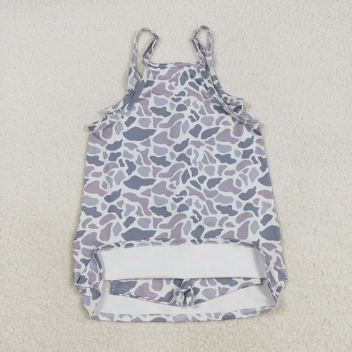 8.12 GSD2723 Baby Girls Strap Light Gray Camo Pockets Yoga Dress