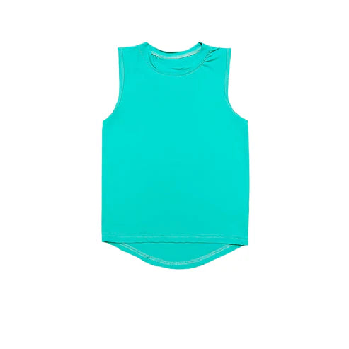 4.21 GT1018 Baby Girls Aqua Sleeveless Yoga Tee Shirts Vest Preorder