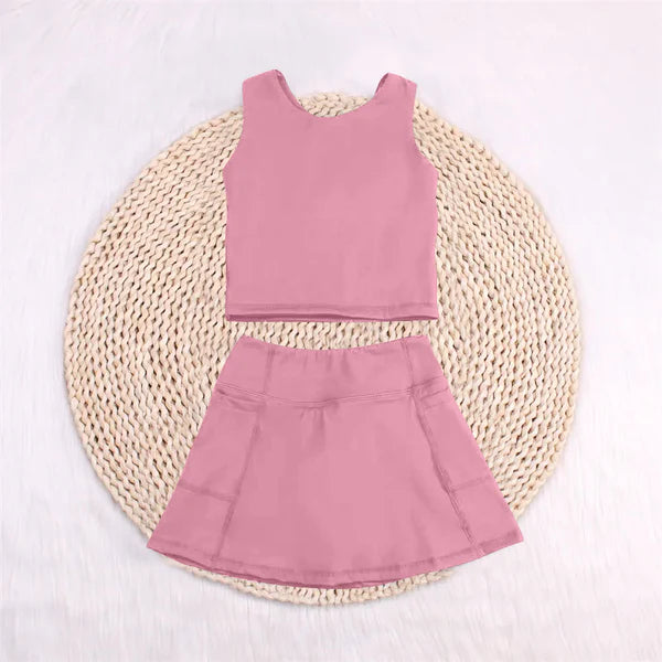 L-3.5 GSD1978 Baby Girls Rust Vest Top Sports Skorts Clothes Sets Preorder