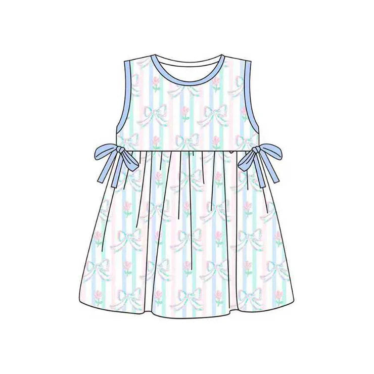 11.29 MOQ:5pcs GSD3246 pre-order toddler girl clothes bows girl girl summer dress