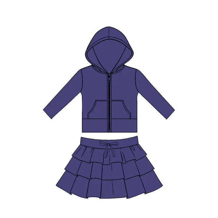 11.24 MOQ:5pcs GLD1524 pre-order baby girl clothes purple toddler girl yoga skirt outfit
