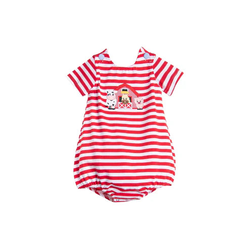 6.30 no moq SR3101 pre-order baby girl clothes red striped short sleeve romper