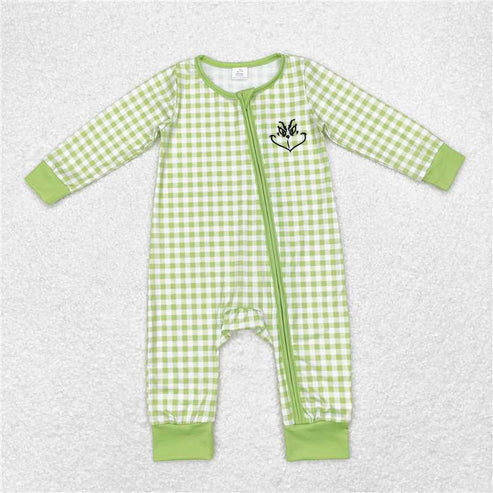 5.21 Sibling Baby Infant Boys Long Sleeves Christmas Zipper Rompers
