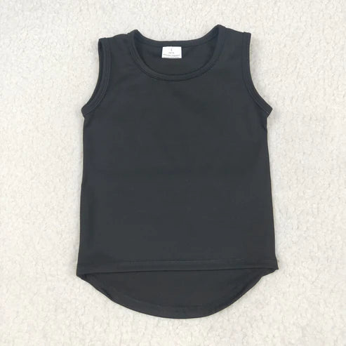 5.21 GT0987 Baby Girls Black Sleeveless Yoga Active Tee Shirts Vest