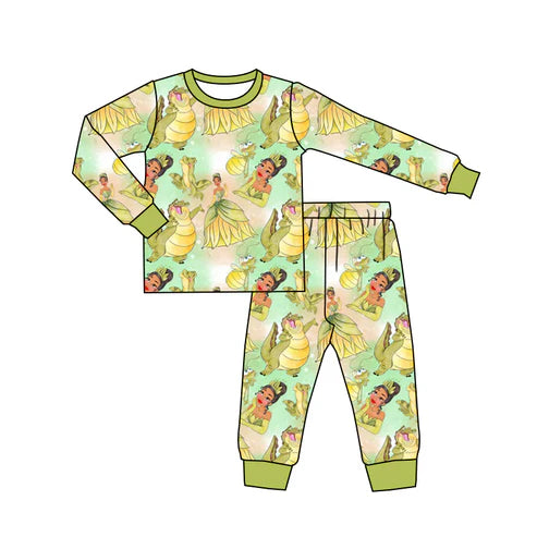 6.24 Custom Moq 3 Baby Girls Princess 6 Pants Pajamas Clothes Sets