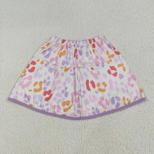 7.1 GLK0097 Baby Girls Colorful Leopard Shorts Skirts