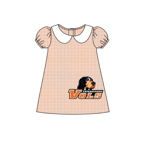 5.6 Baby Girls T Vols Short Sleeve Team Knee Length Dresses Preorder(moq 3)
