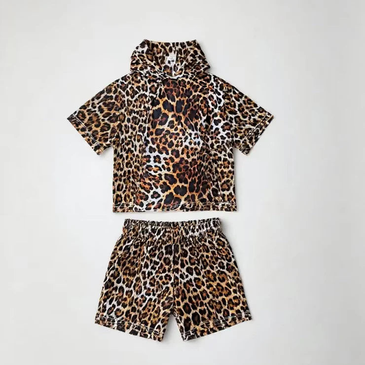 11.19 MOQ:5pcs GSSO2857 pre-order baby girl clothes leopard print toddler girl summer outfit