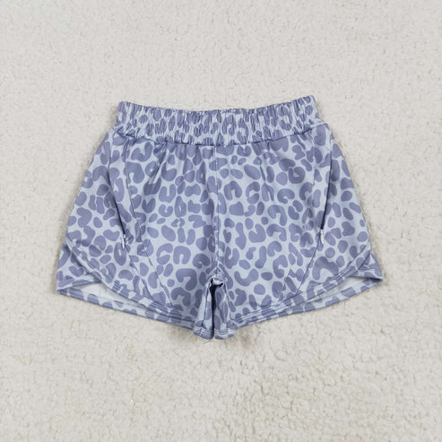 5.9 SS0464 Baby Girls Gray Camo Yoga Shorts Bottoms