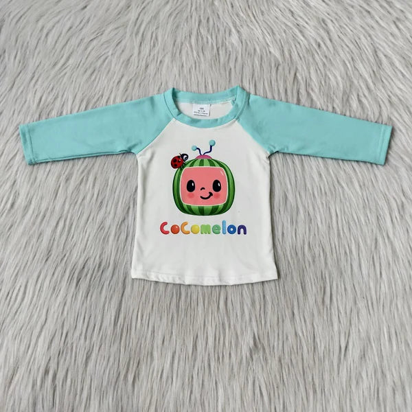 3.12 6 A25-15 Boys Cartoon Watermelon Long Sleeve Shirts