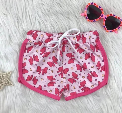 SS0462 Baby Girls Pink Bows Hearts Shorts Bottoms Preorder