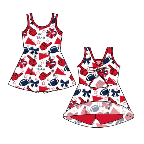 6.26 Custom Moq 3 Baby Girls Sleeveless Ole Miss Team Skorts Knee Length Dress