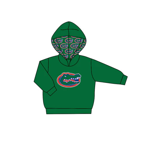 7.31 Custom Moq 5 Baby Boys Dark Green Long Sleeves Crocodiles Team Hoodies Top