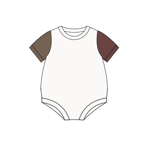 4.9 SR3018 Baby Infant Kids Dark Brown Sleeves Rompers Preorder