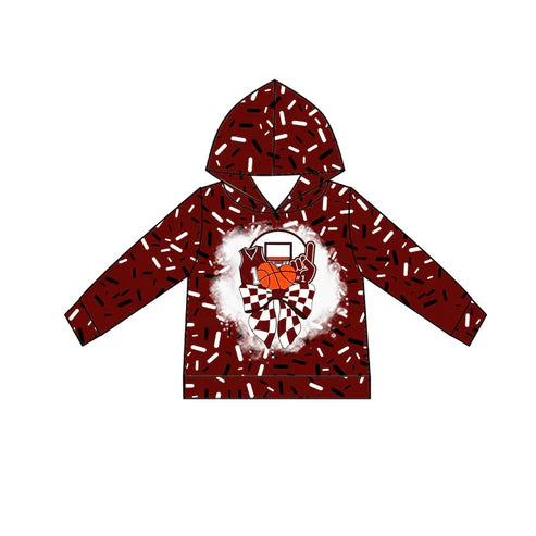 10.29 Custom Moq 8 Baby Kids Red Sprinkles Drip Bows Team Hoodies Tops