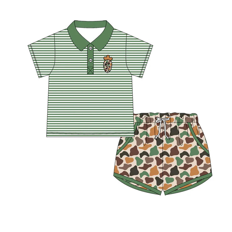 11.19 MOQ:5pcs BSSO1678 pre-order baby boy clothes carrot toddler boy easter summer outfit