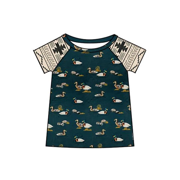 8.2 BT1310 Baby Boys Western Aztec Ducks Plaid Tee Shirts Top Preorder