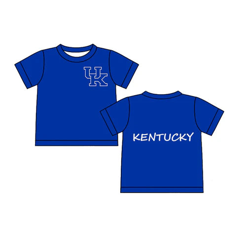 6.25 Custom Moq 3 Baby Boys Hot Blue Short Sleeves UK Kentucky Team Tee Shirts Top
