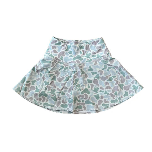 7.29 GLK0132 Adult Women Western Green Camo Yoga Skorts Preorder