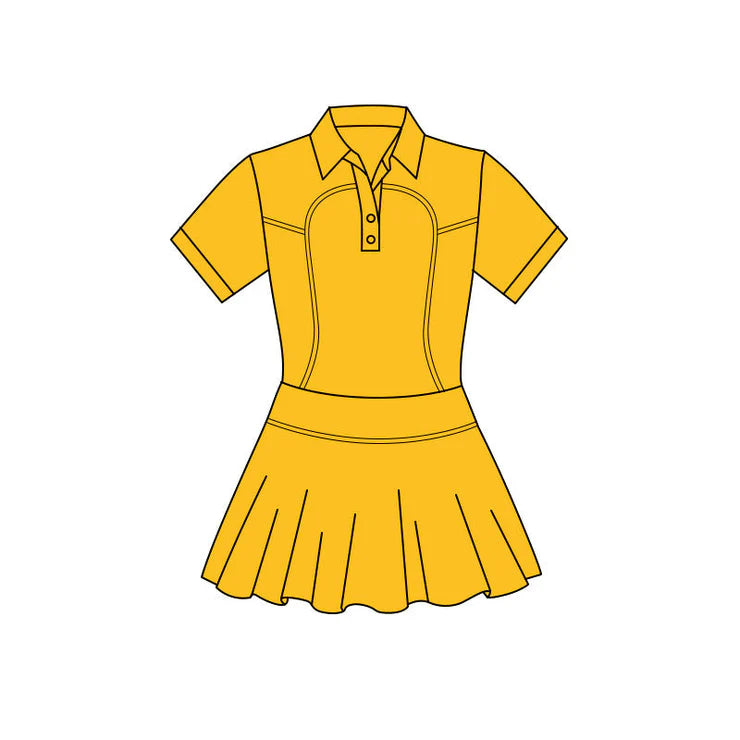 11.24 MOQ:5pcs GSD3162 pre-order toddler clothes yellow girl yoga summer dress