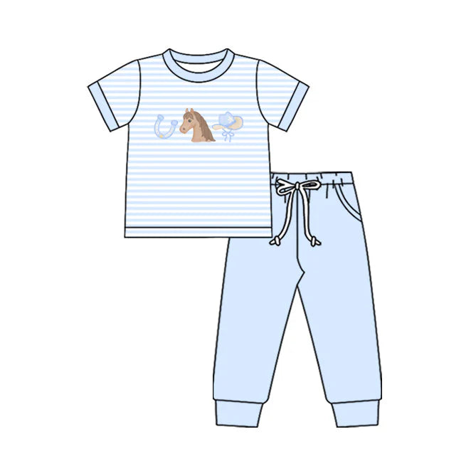 11.21 MOQ:5pcs BSPO0643 pre-order toddler boy clothes cowboy boy spring outfit
