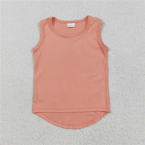 6.2 Sibling (1-4) Baby Girls Sleeveless Colorful Yoga Vests Top